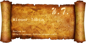 Wieser Tóbia névjegykártya
